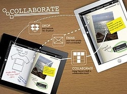 Taposé calloborative content iPad header