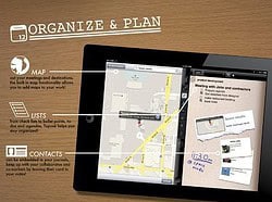Taposé iPad lijsten contacten en kaart