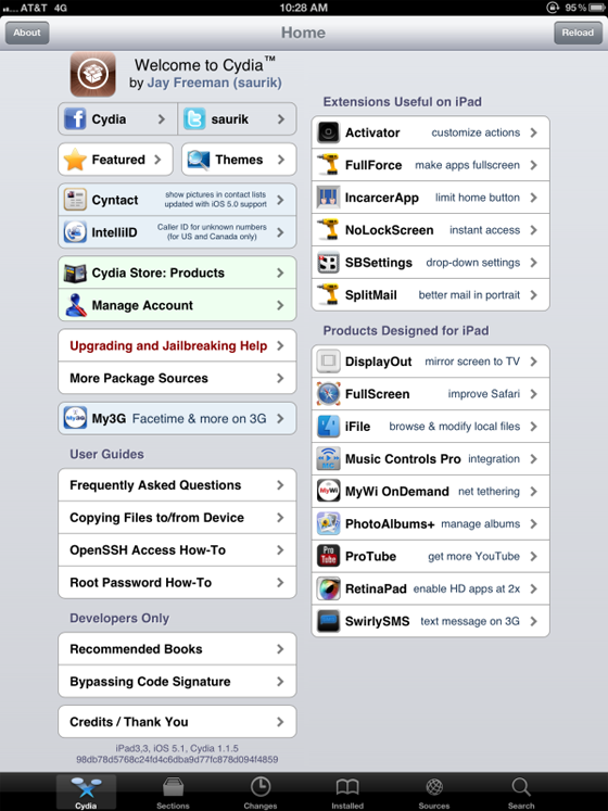 Cydia op de iPad 3
