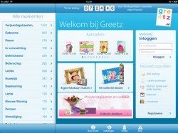 Greetz iPad hoofdmenu