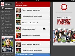 NUsport iPad app