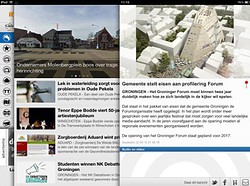 RTV Noord iPad nieuws opengeklapt