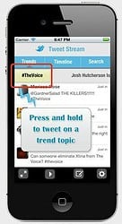 TweetStream tweeten over een trend iPhone