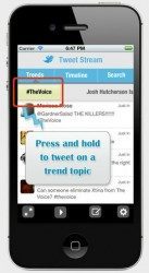 TweetStream tweeten over een trend iPhone