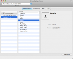 iBackup Viewer screenshot