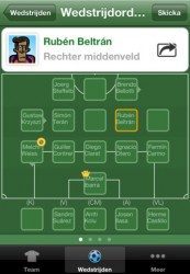 Hattrick iPhone-app opstelling