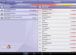 SNS Mobiel Bankieren iPad overzicht header