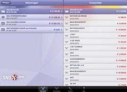 SNS Mobiel Bankieren iPad overzicht header