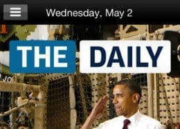 The Daily iPad krant voor iPhone uitgekomen