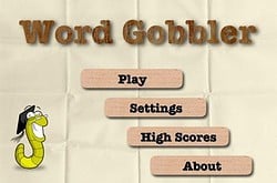 Word Gobbler simpel menu