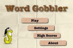 Word Gobbler simpel menu