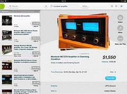 eBay for iPad nieuwe lijstweergave