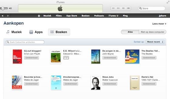 itunes muziek apps boeken