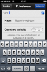 Fotostream maken