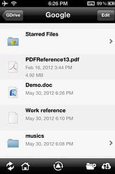 GDrive for Google Drive iPhone bestanden
