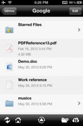 GDrive for Google Drive iPhone bestanden