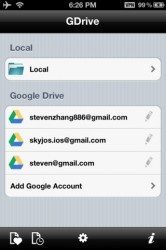 GDrive for Google Drive iPhone meerdere accounts