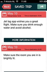 Jet Lag App tips voor onderweg