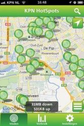 KPN HotSpots op kaart iPhone