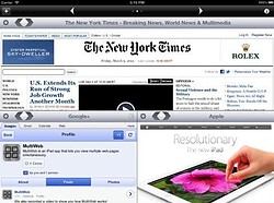 MultiWeb iPad meer websites tegelijk header