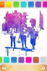 Popsicolor mensen in het paars