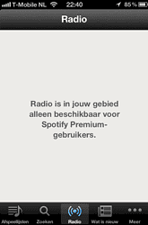 Spotify Radio niet voor NL gratis gebruikers