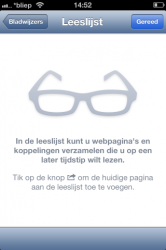 iOS 6 vernieuwingen Safari leeslijst