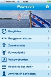 Watersport hoofdmenu