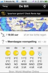 Weer iPhone iPod touch meerdaagse voorspelling