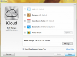 iCloud Control Panel