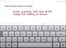 Drafts for iPad header nieuwe typ-app