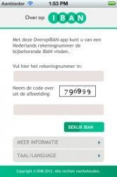 OveropIBAN-app invulvelden