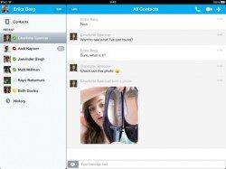 Skype foto meesturen in een chat