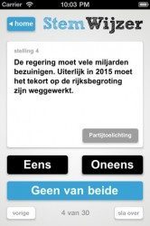 Stemwijzer App vraag vier