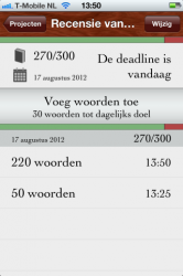 Write on Track iPhone iPod touch bezig met recensie