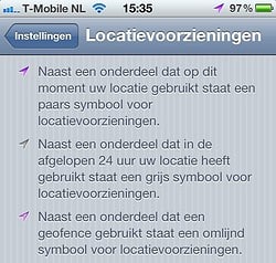 iPhone locatievoorzieningen