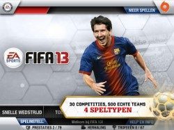 FIFA 13 iPad header hoofdmenu