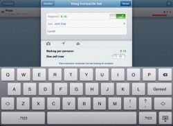 Tab App transactie maken iPad