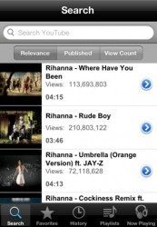 YouTube iPhone-apps iTube