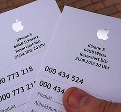 iPhone 5 tickets