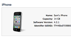 iPhone UDID iTunes