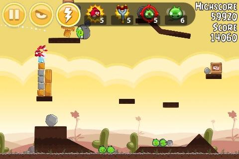 Angry Birds nieuwe resolutie screenshot