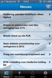 Belasting Alert nieuwsberichten iPhone