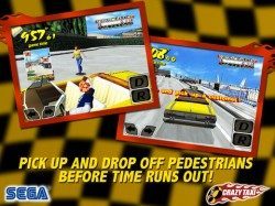 Crazy Taxi iPad klanten oppikken en gaan