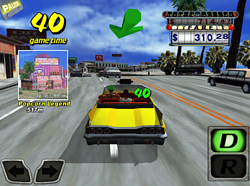 Crazy Taxi tegen het verkeer in screenshot