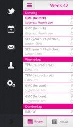 Inholland lesrooster app links menu