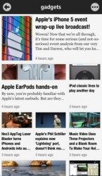 Newsify RSS Reader Free krantenlayout