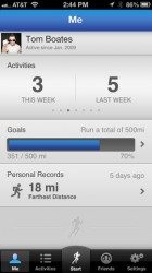 RunKeeper Me-tab