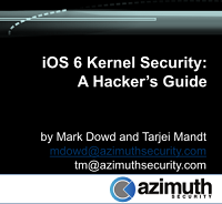 Hack In The Box - iOS 6 Security