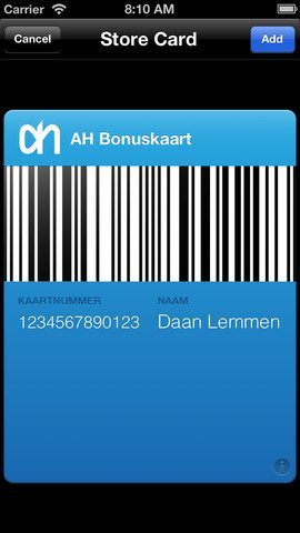 PassMaker Albert Heijn bonuskaart